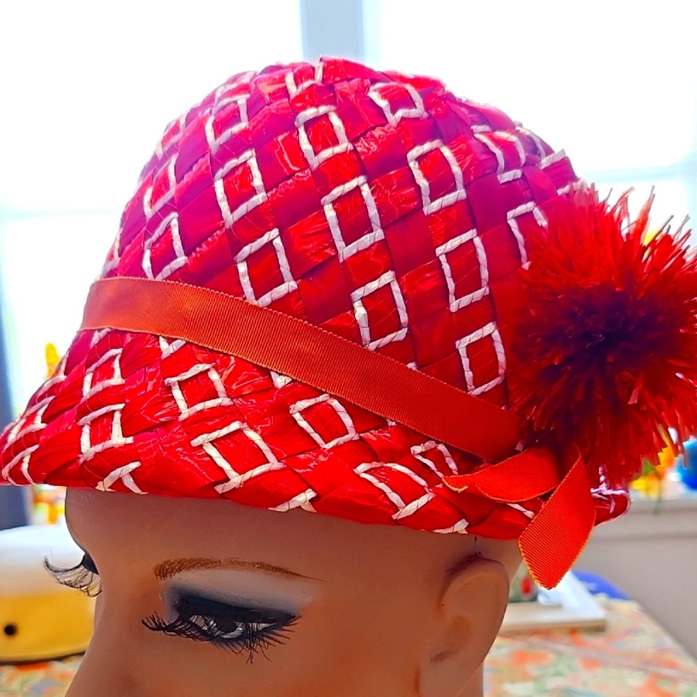 Adolfo II  Paris-New York 1960's Raffia Hat